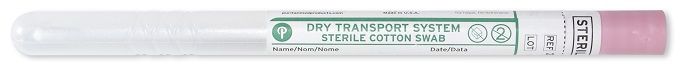 Puritan 25 - 806 1PC BT Puritan 6 inch Sterile Standard Cotton Swab w/ Plastic Handle & Tube, Pink Cap MTESolutions