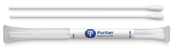 Puritan 25 - 806 2PD TT Puritan Dry Transport System 6" Sterile Standard Polyester Plastic Swab 2 per tube MTESolutions