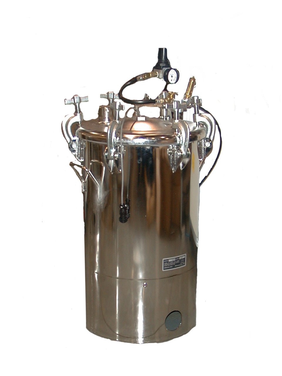 PVA 10 Gallon Ss Pressure Pot - With Open Type Design With Liners + Pneumatic Agitator In Lid MTESolutions
