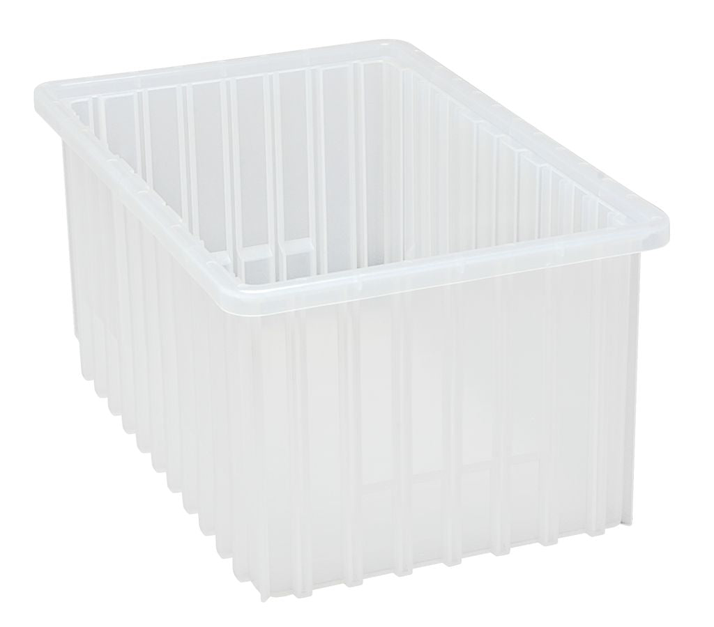 Quantum Storage Systems DG92080CL Dividable Grid Container Clear Carton of 8 MTESolutions