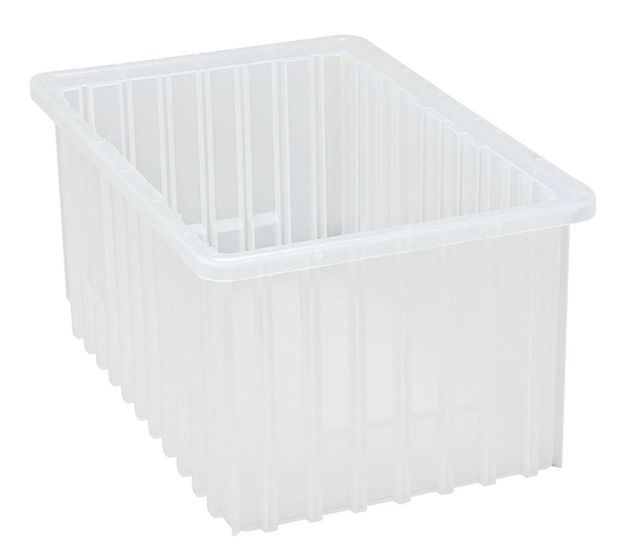 Quantum Storage Systems DG92080CL Dividable Grid Container Clear Carton of 8 MTESolutions