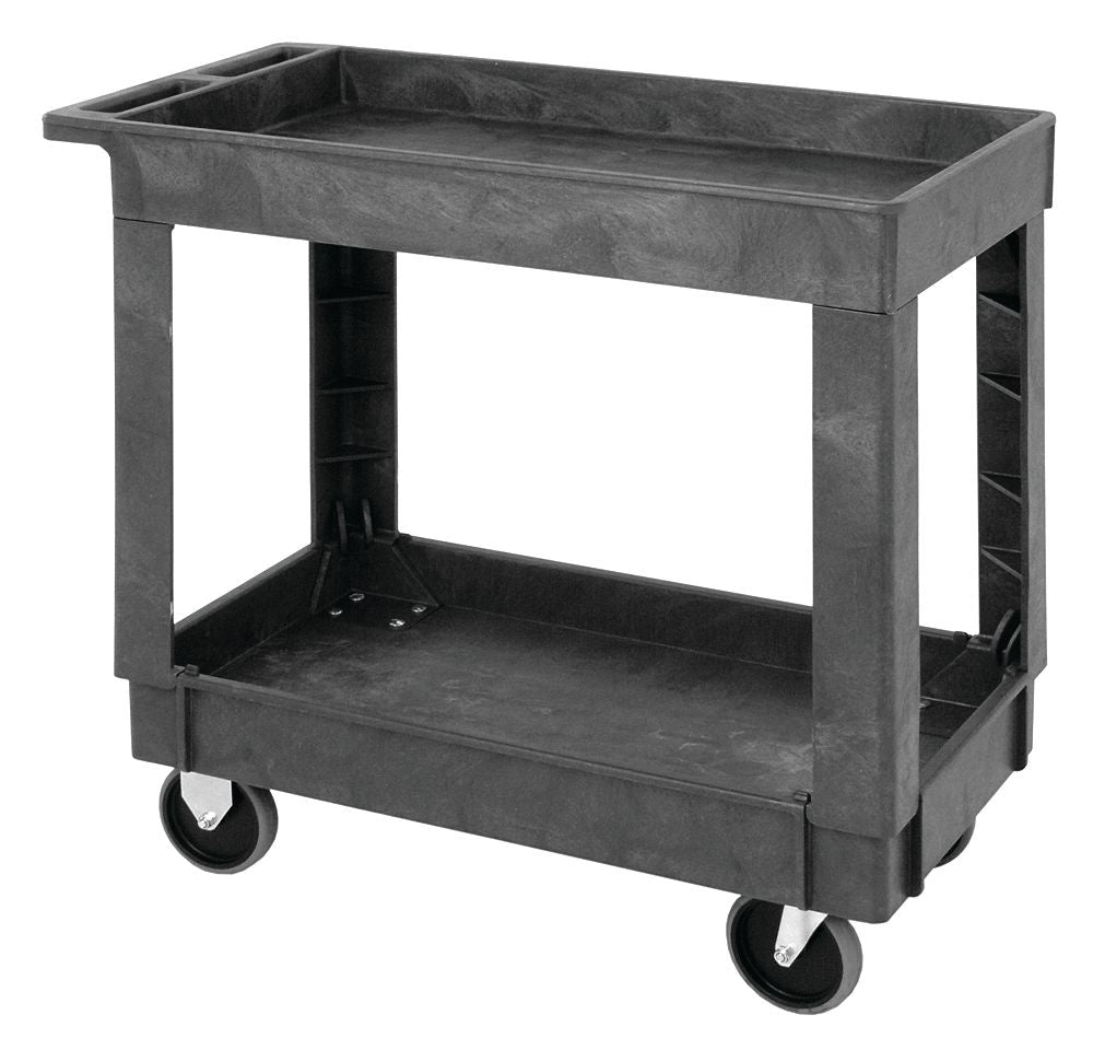 Quantum Storage Systems PC3518 - 33 Utility Carts, Gray Polymer with 2 Shelves MTESolutions