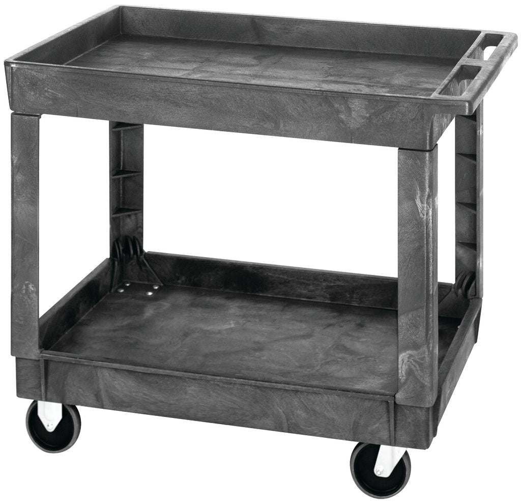 Quantum Storage Systems PC4026 - 33 Utility Carts Gray Polymer with 2 Shelves MTESolutions