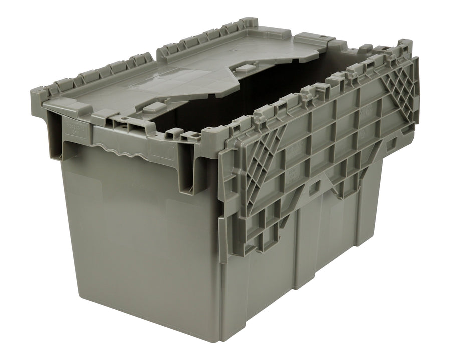 Quantum Storage Systems QDC2213 - 12 Heavy Duty Attached Top Container Gray 1 ea MTESolutions