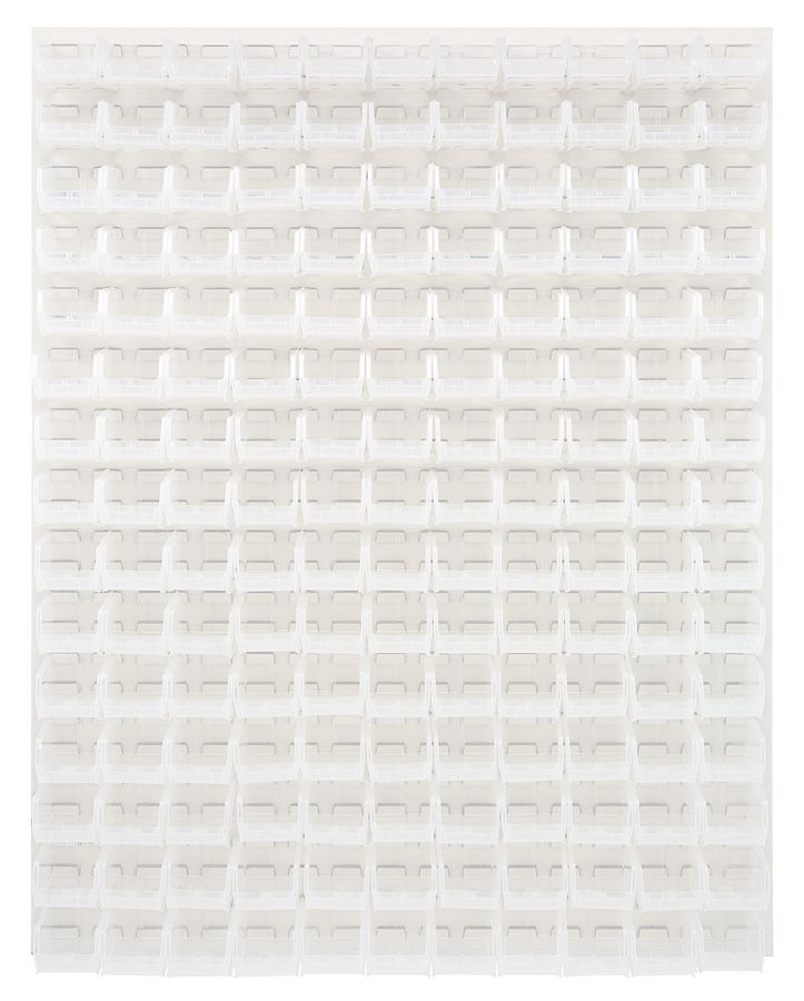 Quantum Storage Systems QLP - 4861HC - 220 - 165CL Louvered Panel, Wall Mount with 165 Clear Bins MTESolutions