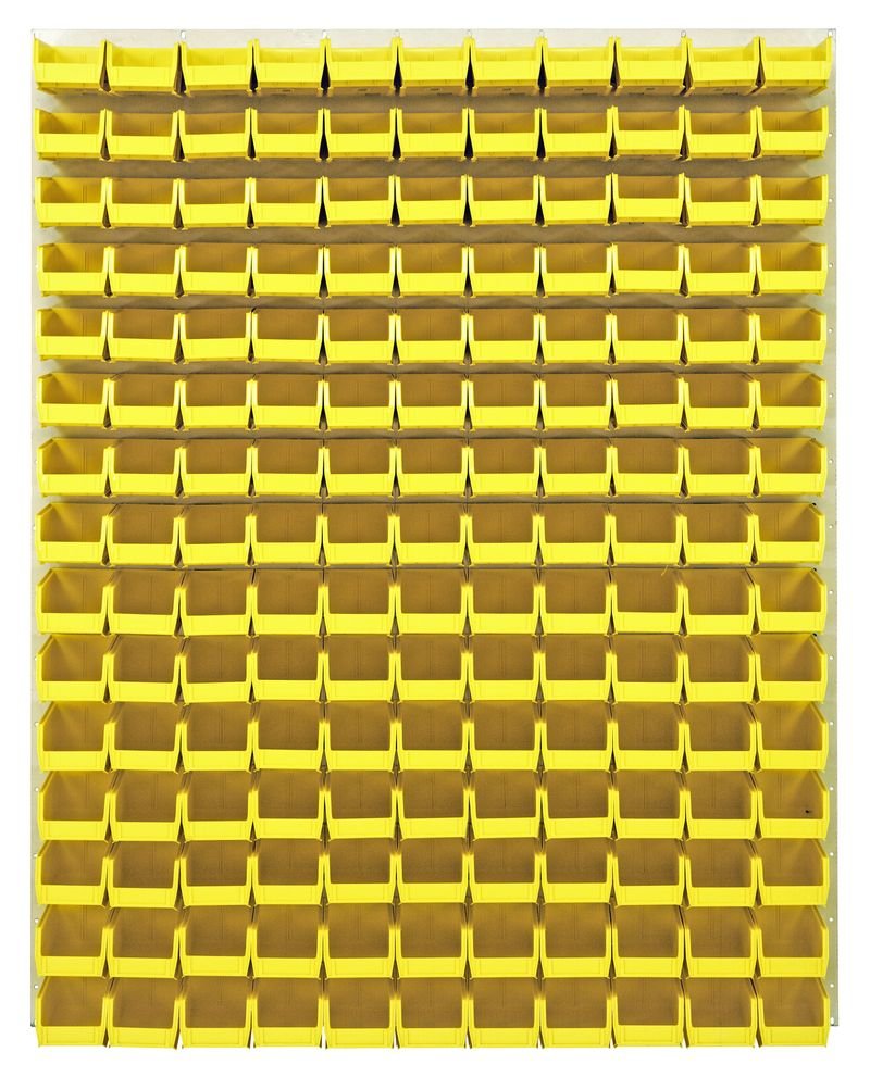 Quantum Storage Systems QLP - 4861HC - 220 - 165YL Louvered Panel, Wall Mount 165 Yellow Bins MTESolutions