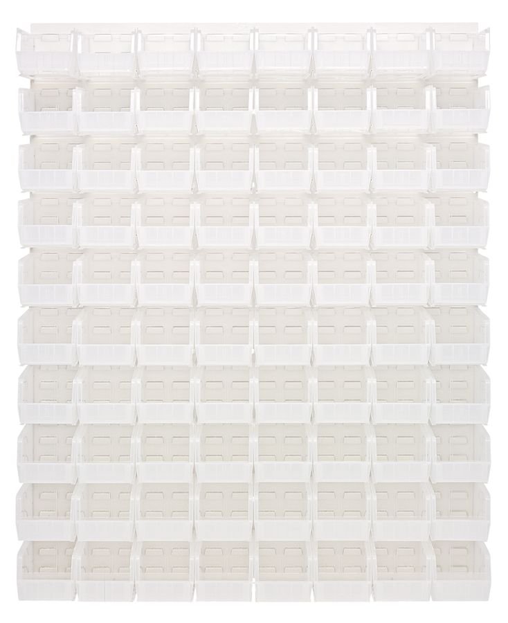 Quantum Storage Systems QLP - 4861HC - 230 - 80CL Louvered Panel, Wall Mount with 80 Clear Bins MTESolutions