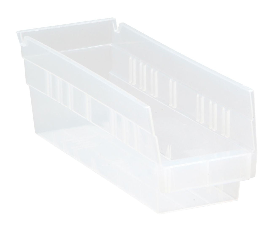 Quantum Storage Systems QSB101CL Economy Shelf Bin Clear Carton of 36 MTESolutions