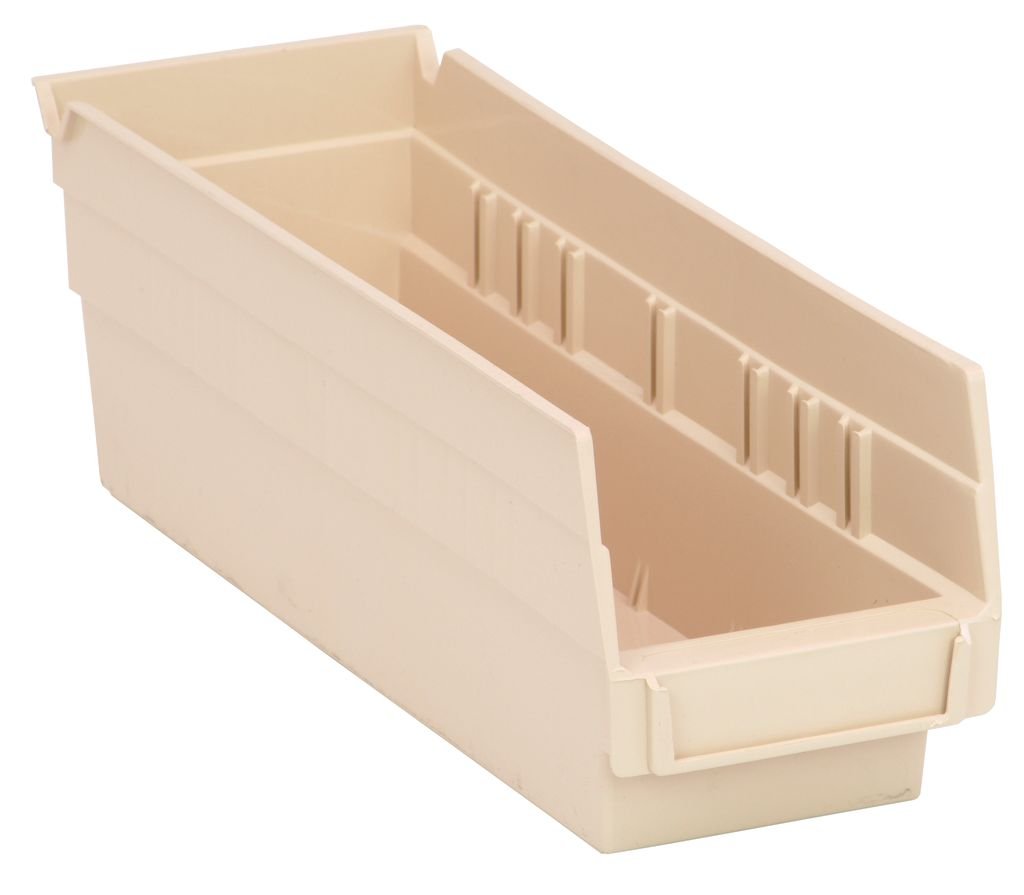 Quantum Storage Systems QSB101IV Economy Shelf Bin Ivory Carton of 36 MTESolutions