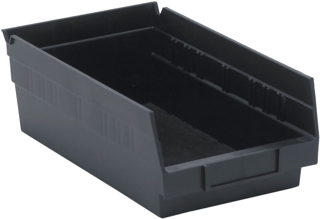 Quantum Storage Systems QSB102BR Economy Shelf Bin Black Carton of 30 MTESolutions