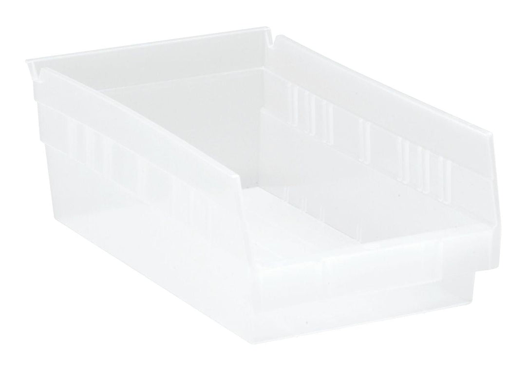 Quantum Storage Systems QSB102CL Economy Shelf Bin Clear Carton of 30 MTESolutions