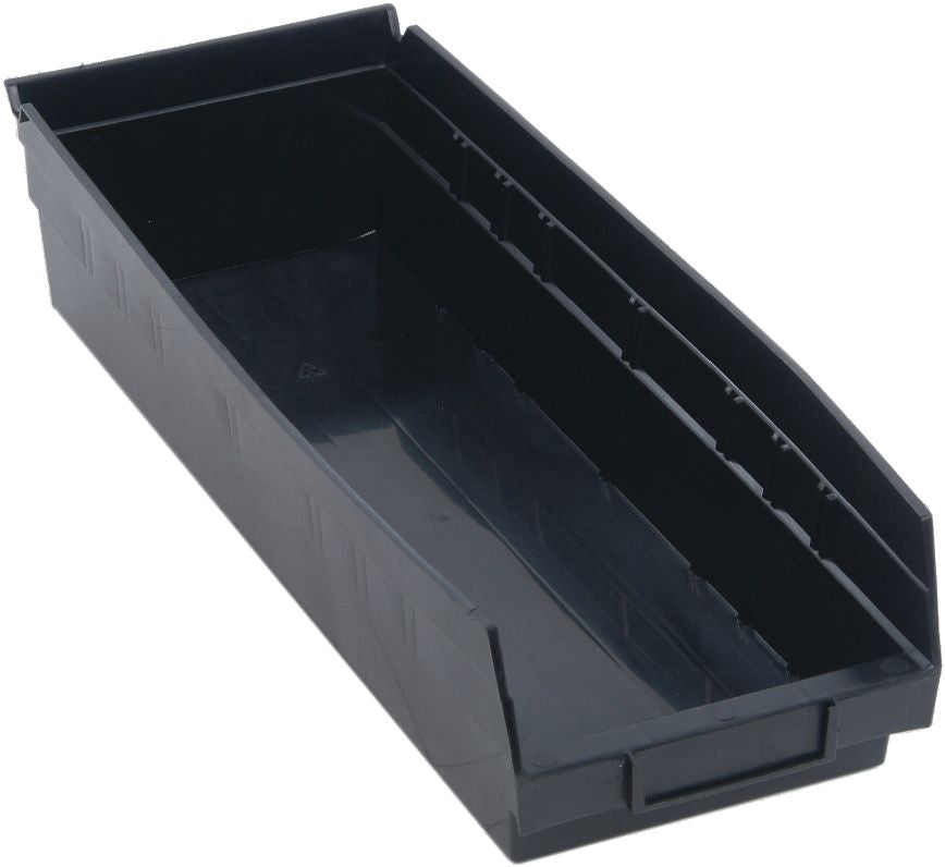 Quantum Storage Systems QSB104BK Economy Shelf Bin Black Carton of 20 MTESolutions