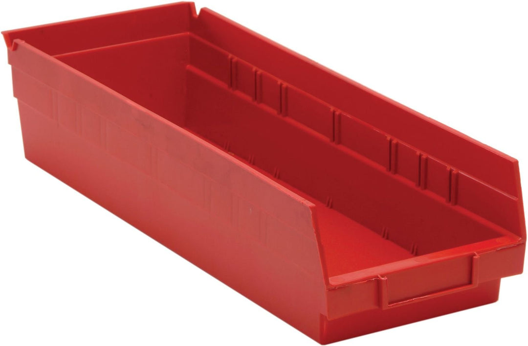 Quantum Storage Systems QSB104RD Economy Shelf Bin Red Carton of 20 MTESolutions