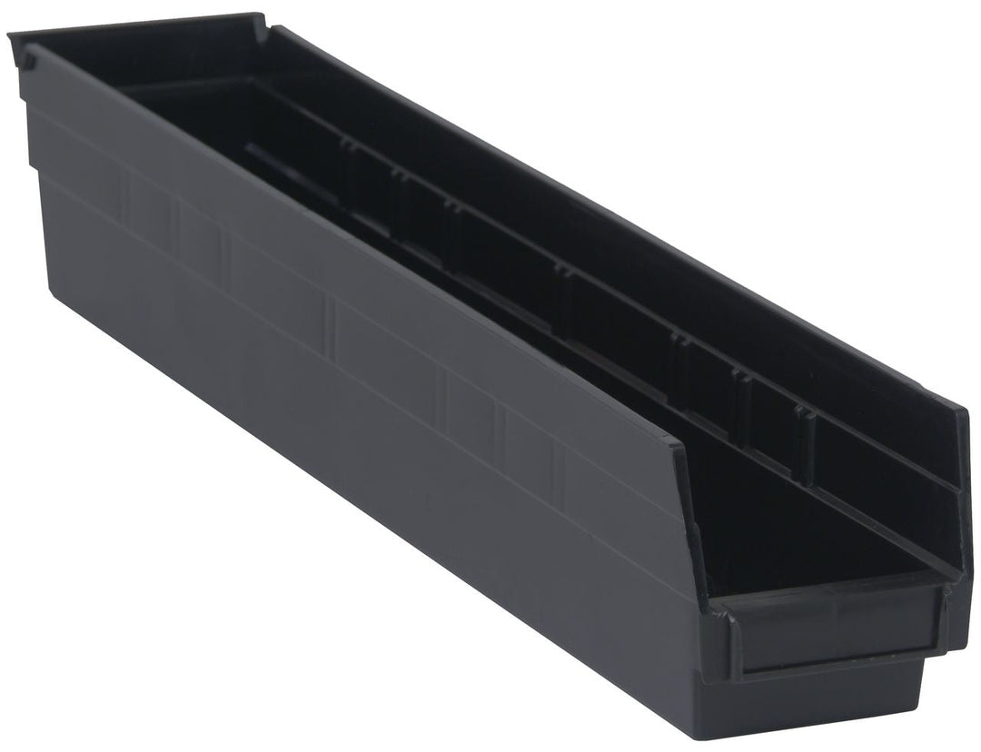 Quantum Storage Systems QSB105BK Economy Shelf Bin Black Carton of 16 MTESolutions