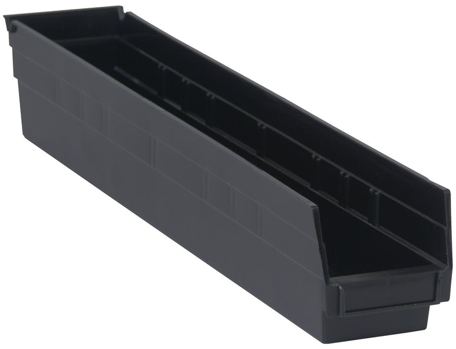 Quantum Storage Systems QSB105BK Economy Shelf Bin Black Carton of 16 MTESolutions