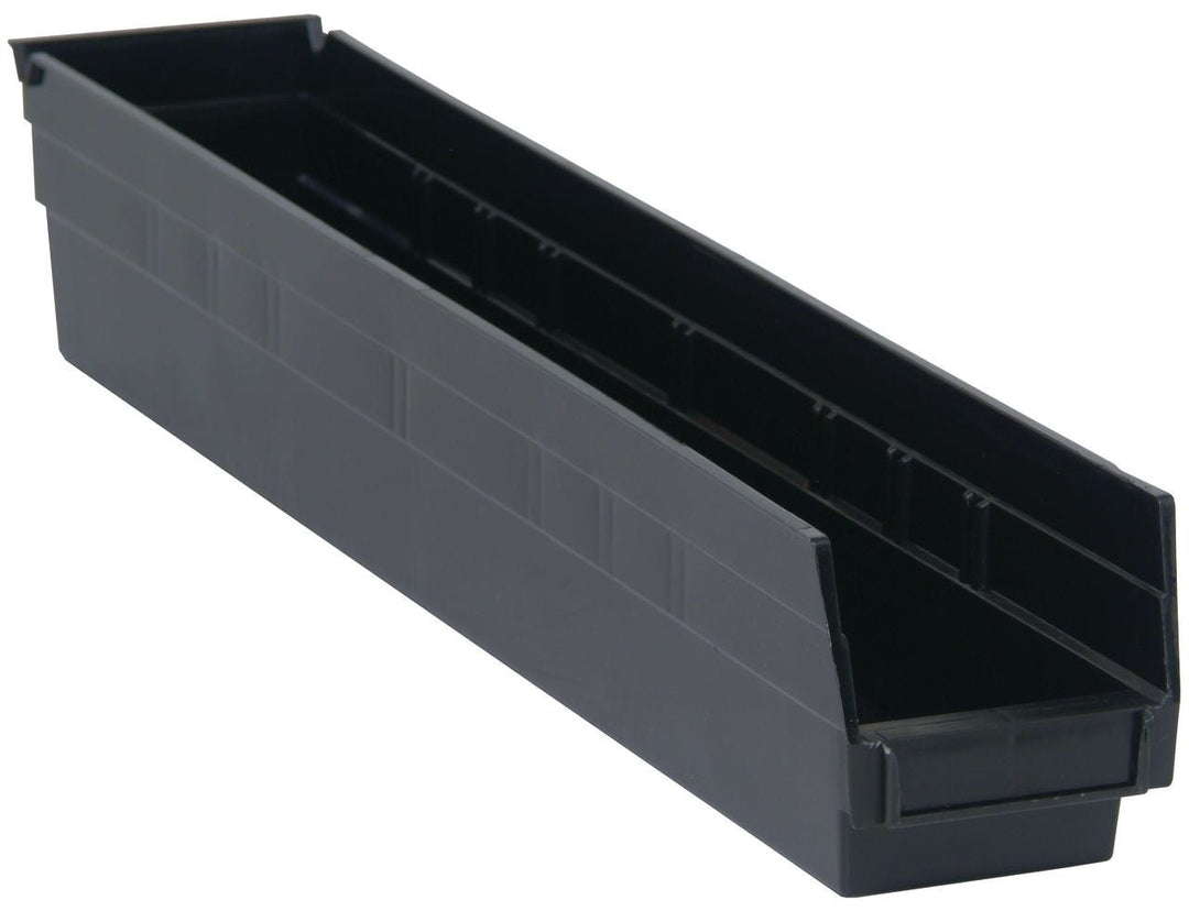 Quantum Storage Systems QSB105BR Economy Shelf Bin Black Carton of 16 MTESolutions