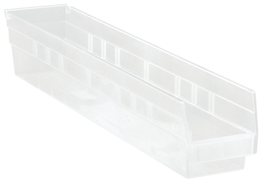 Quantum Storage Systems QSB105CL Economy Shelf Bin Clear Carton of 16 MTESolutions