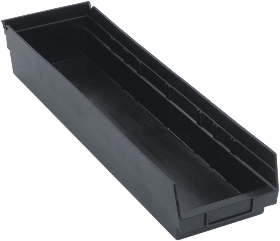 Quantum Storage Systems QSB106BK Economy Shelf Bin Black Carton of 8 MTESolutions