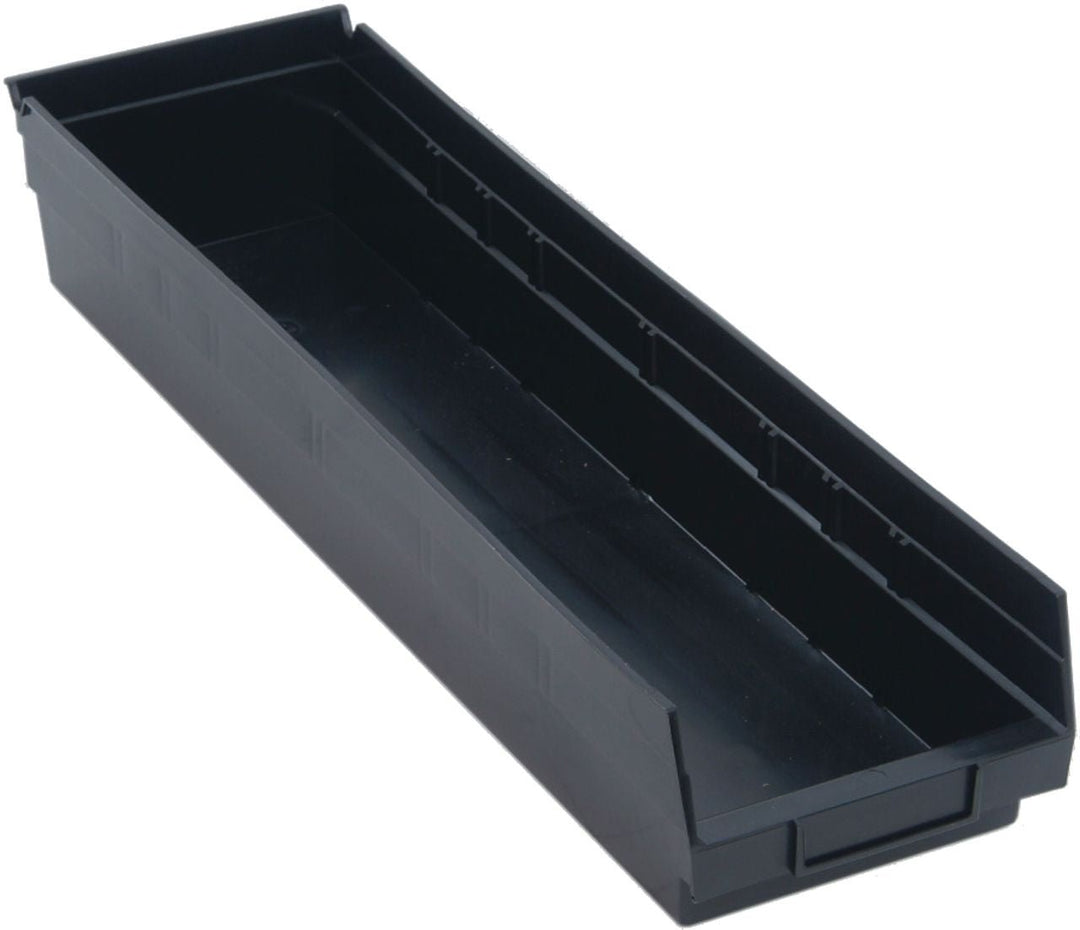 Quantum Storage Systems QSB106CO Economy Shelf Bin Black Carton of 8 MTESolutions