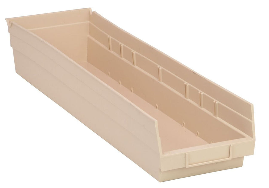 Quantum Storage Systems QSB106IV Economy Shelf Bin Ivory Carton of 8 MTESolutions