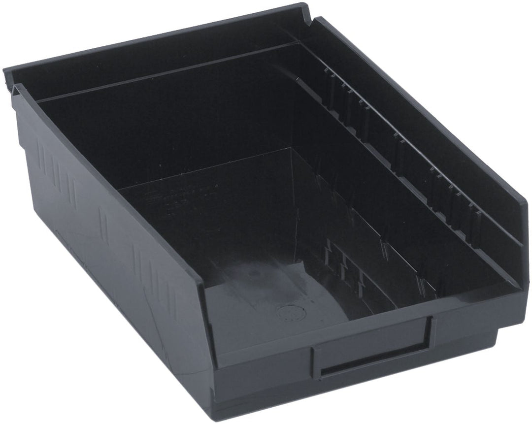 Quantum Storage Systems QSB107BK Economy Shelf Bin Black Carton of 20 MTESolutions