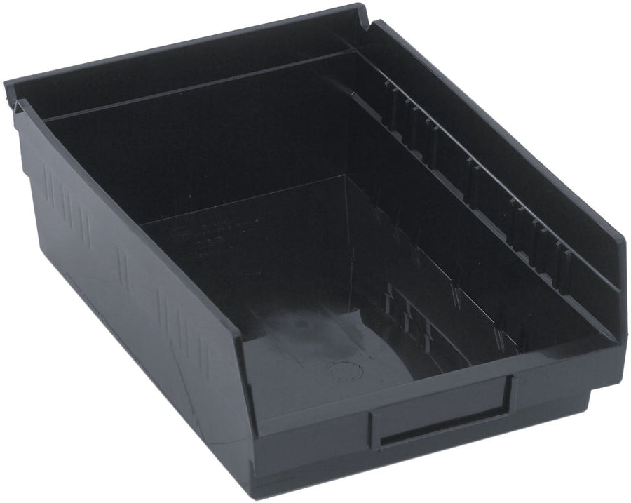 Quantum Storage Systems QSB107BK Economy Shelf Bin Black Carton of 20 MTESolutions