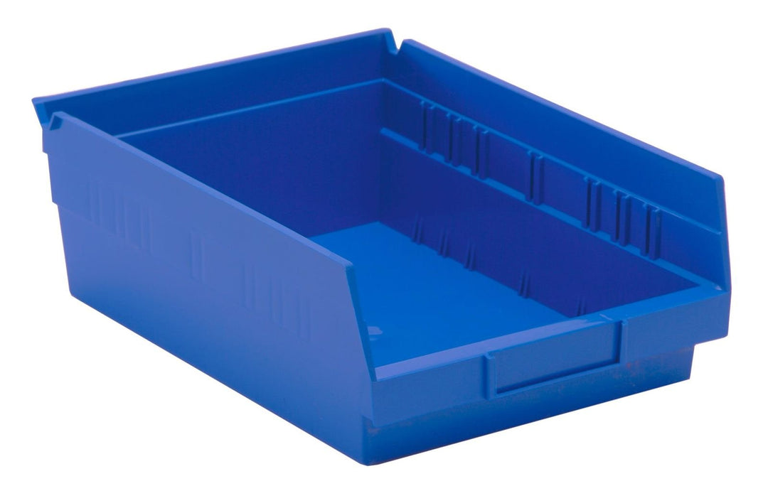 Quantum Storage Systems QSB107BL Economy Shelf Bin Blue Carton of 20 MTESolutions