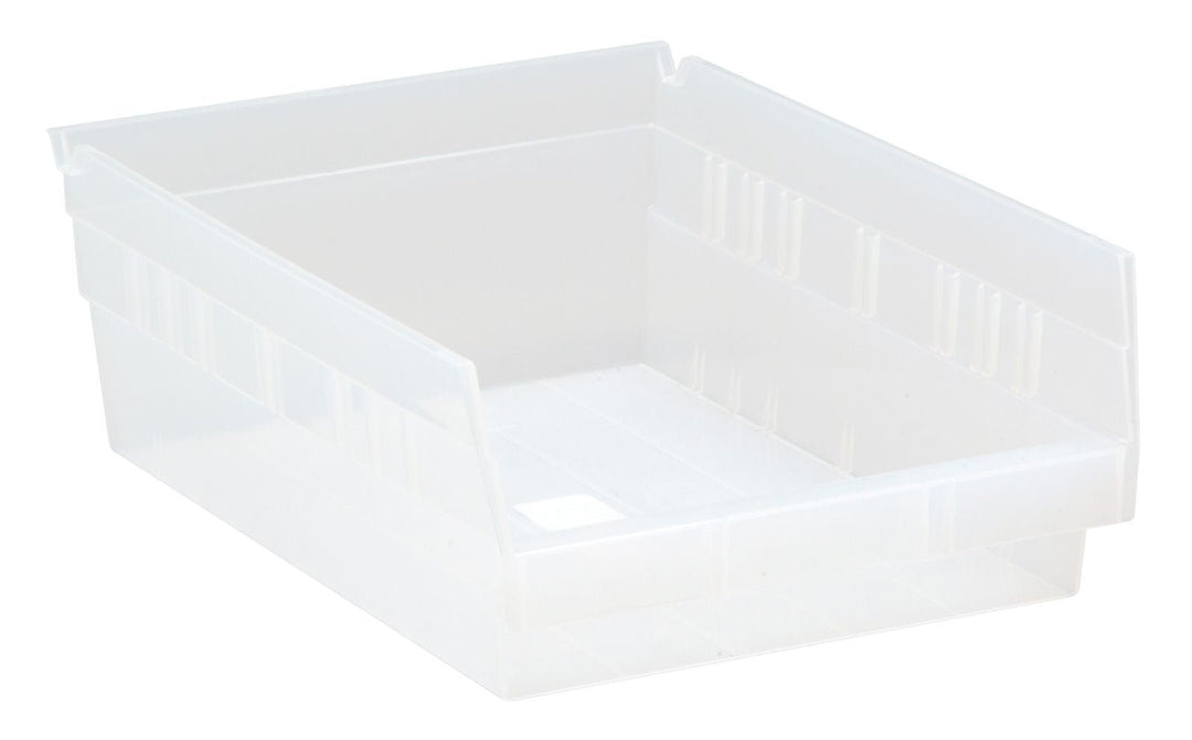 Quantum Storage Systems QSB107CL Economy Shelf Bin Clear Carton of 20 MTESolutions