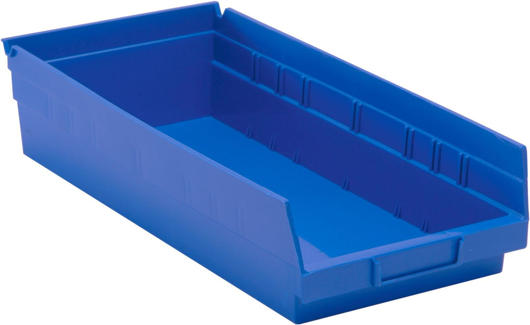 Quantum Storage Systems QSB108BL Economy Shelf Bin Blue Carton of 10 MTESolutions