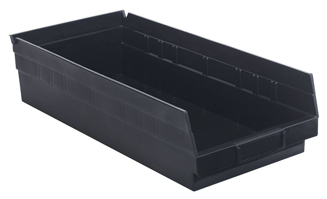 Quantum Storage Systems QSB108CO Economy Shelf Bin Black Carton of 10 MTESolutions