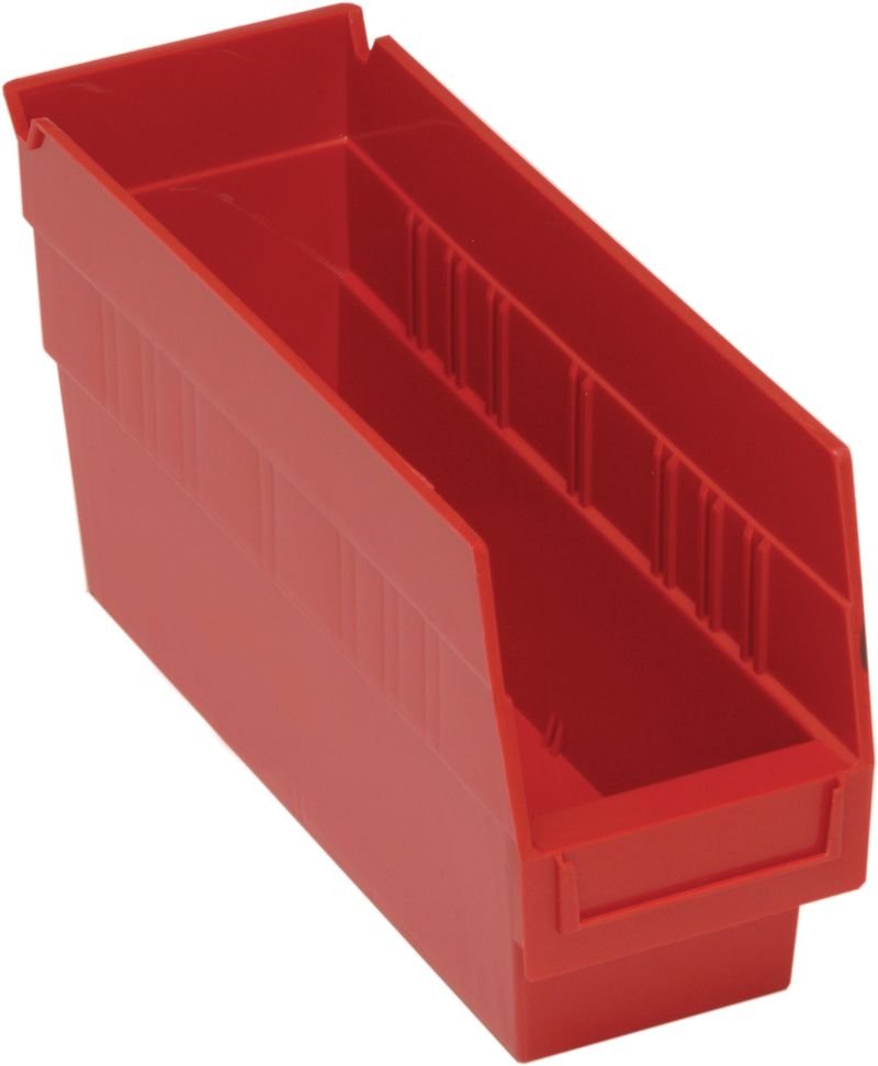 Quantum Storage Systems QSB201RD Economy Shelf Bin, Nesting Red Carton of 36 MTESolutions