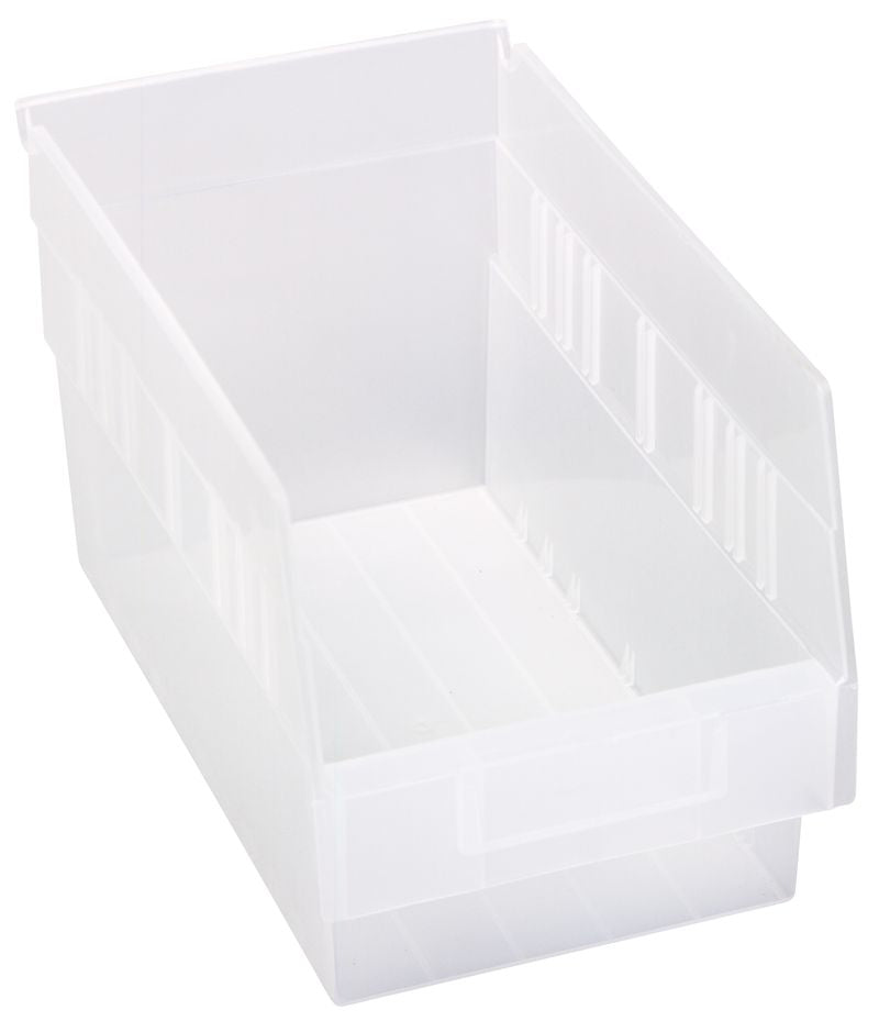 Quantum Storage Systems QSB202CL Economy Shelf Bin, Nesting Clear Carton of 30 MTESolutions