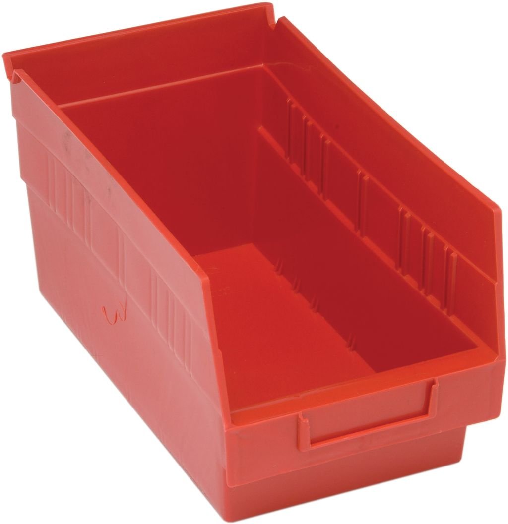 Quantum Storage Systems QSB202RD Economy Shelf Bin, Nesting Red Carton of 30 MTESolutions