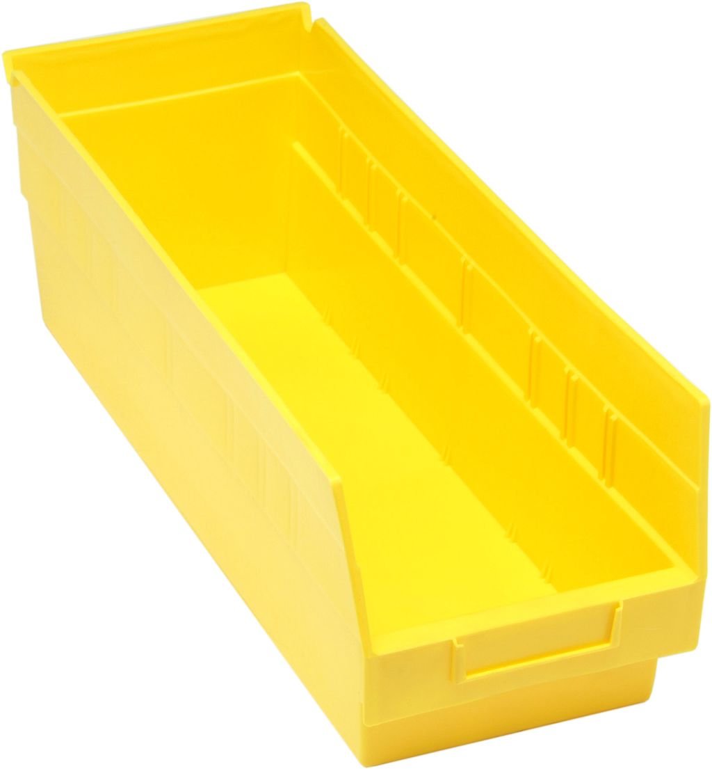 Quantum Storage Systems QSB204YL Economy Shelf Bin, Nesting Yellow Carton of 20 MTESolutions