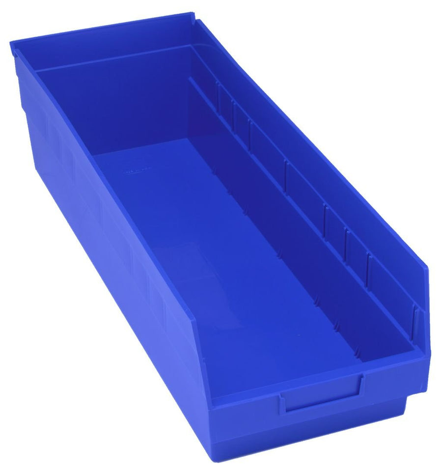 Quantum Storage Systems QSB214BL Economy Shelf Bin, Nesting Blue Carton of 6 MTESolutions
