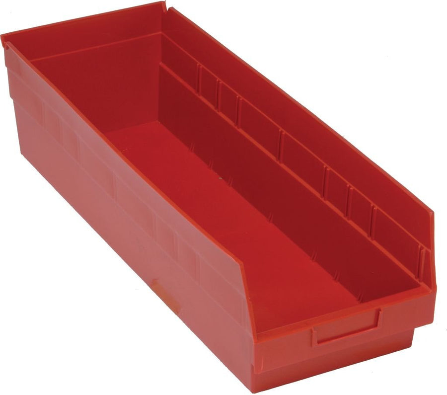 Quantum Storage Systems QSB214RD Economy Shelf Bin, Nesting Red Carton of 6 MTESolutions