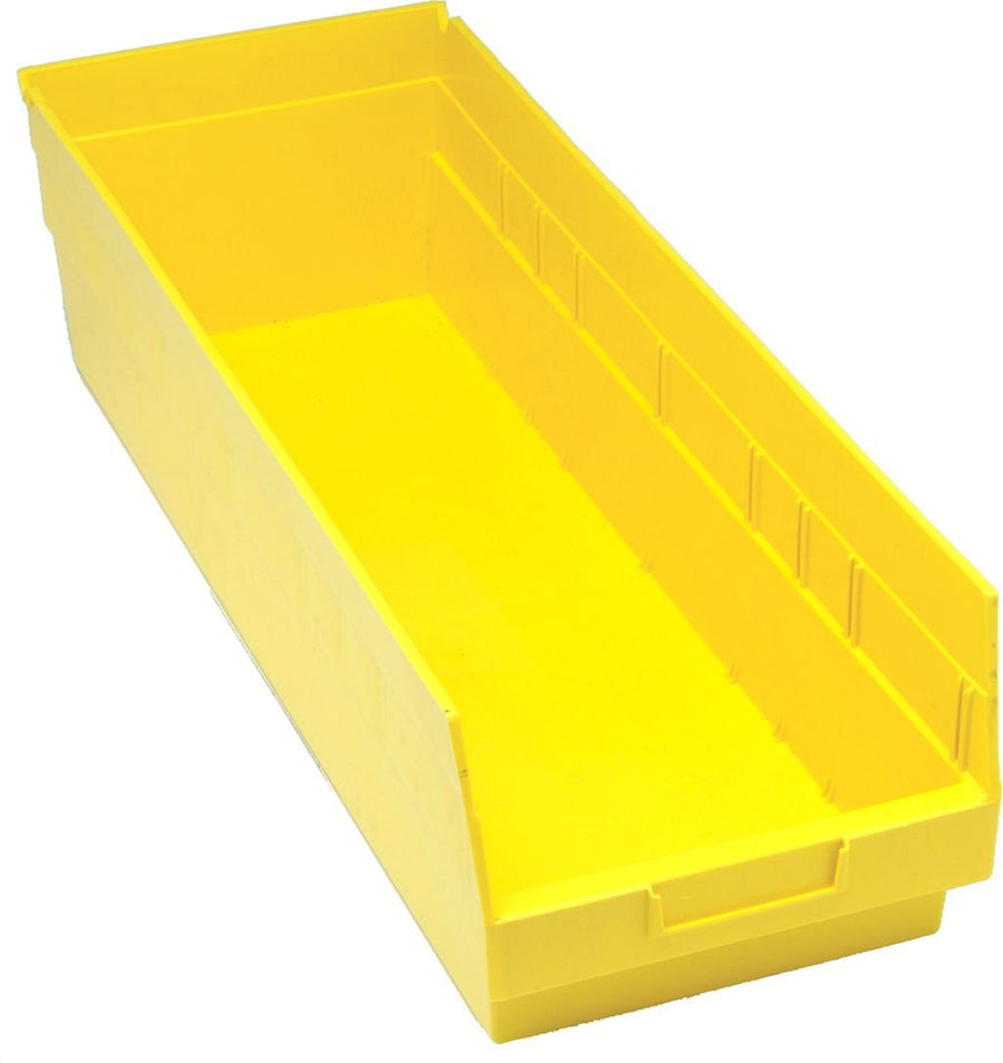 Quantum Storage Systems QSB214YL Economy Shelf Bin, Nesting Yellow Carton of 6 MTESolutions
