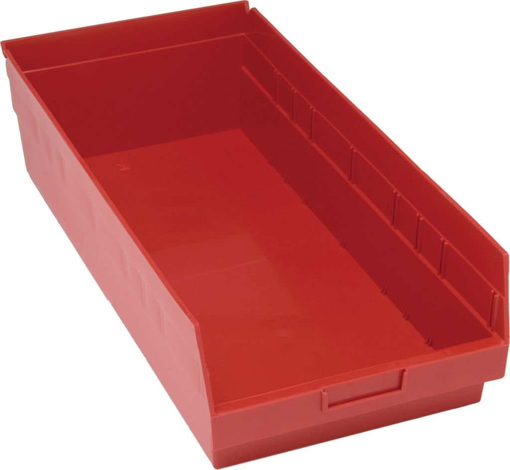 Quantum Storage Systems QSB216RD Economy Shelf Bin, Nesting Red Carton of 6 MTESolutions