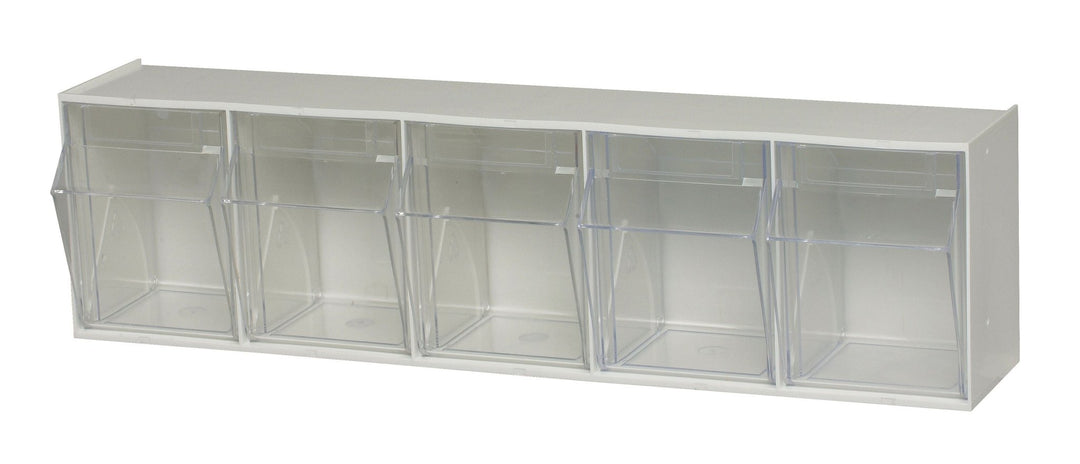 Quantum Storage Systems QTB305WT Tip Out Bins 5 Compartment White Cabinet MTESolutions