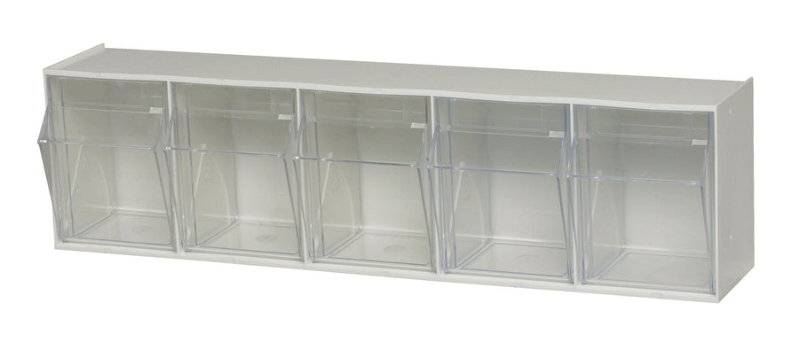 Quantum Storage Systems QTB305WT Tip Out Bins 5 Compartment White Cabinet MTESolutions