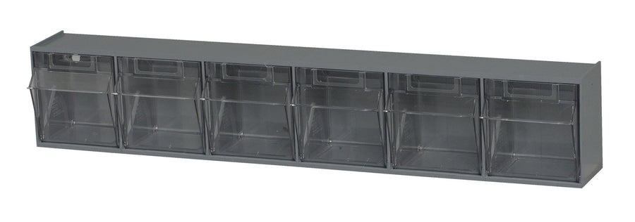 Quantum Storage Systems QTB306GY Tip Out Bins 6 Compartment Gray Cabinet MTESolutions