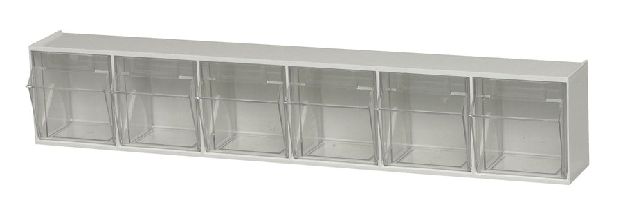 Quantum Storage Systems QTB306WT Tip Out Bins 6 Compartment White Cabinet MTESolutions