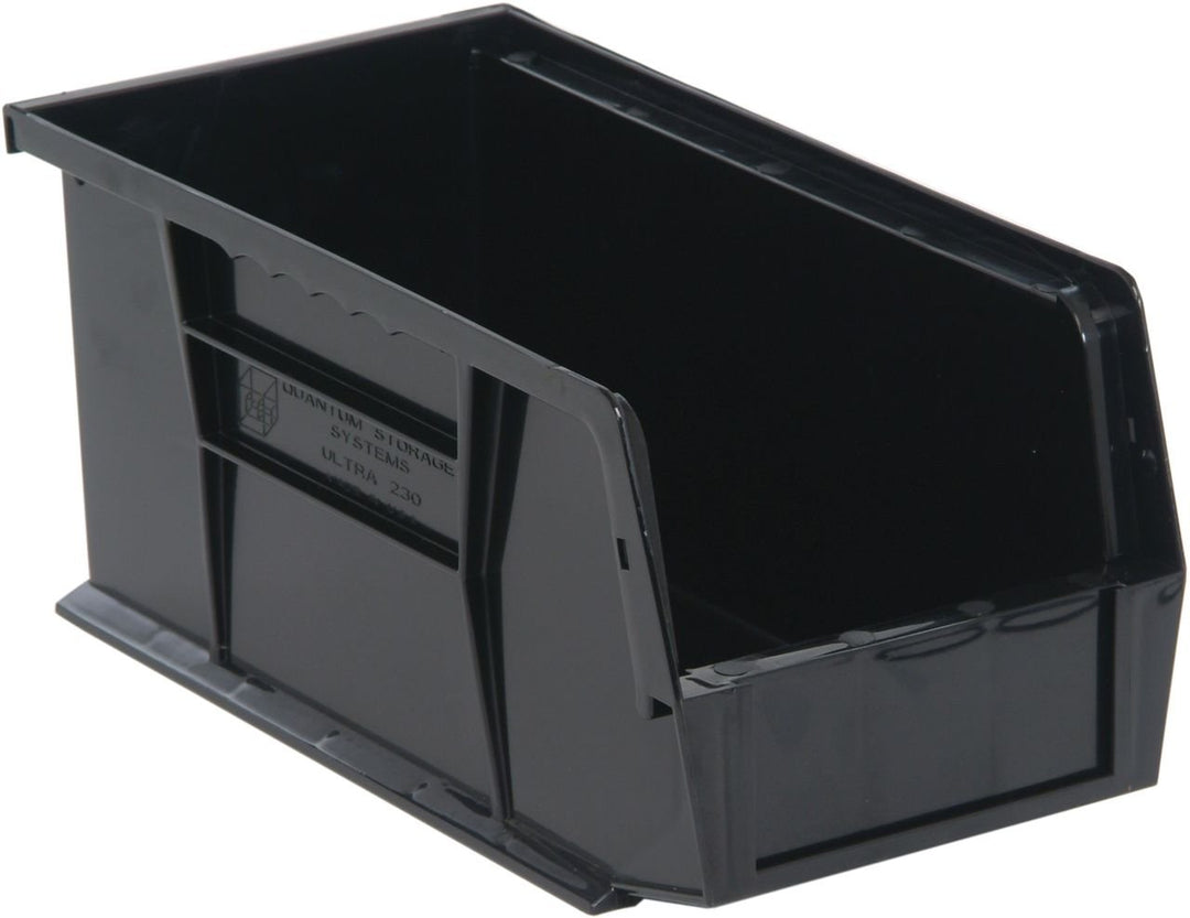 Quantum Storage Systems QUS230BR Stacking or Hanging Bin Black Carton of 12 MTESolutions