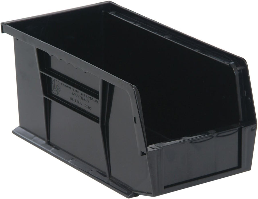 Quantum Storage Systems QUS230BR Stacking or Hanging Bin Black Carton of 12 MTESolutions