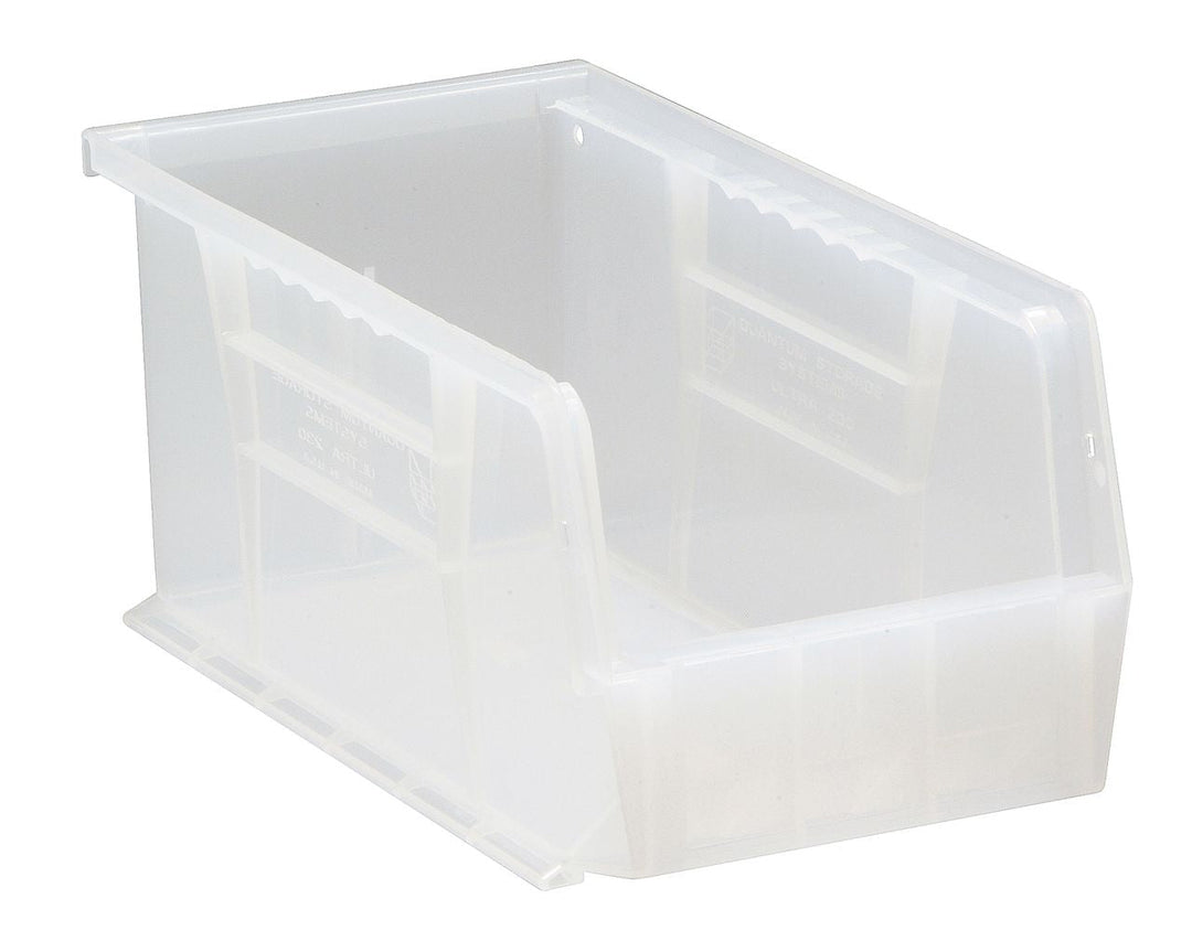 Quantum Storage Systems QUS230CL Stacking or Hanging Bin Clear Carton of 12 MTESolutions