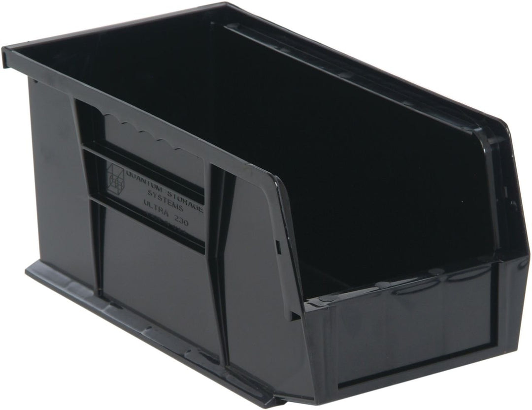 Quantum Storage Systems QUS230CO Stacking or Hanging Bin Black Carton of 12 MTESolutions