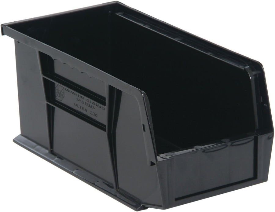 Quantum Storage Systems QUS230CO Stacking or Hanging Bin Black Carton of 12 MTESolutions