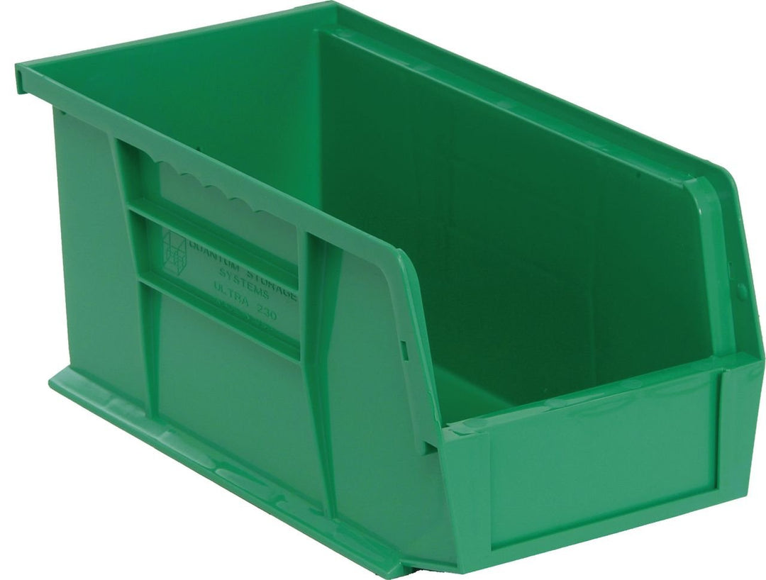 Quantum Storage Systems QUS230GN Stacking or Hanging Bin Green Carton of 12 MTESolutions