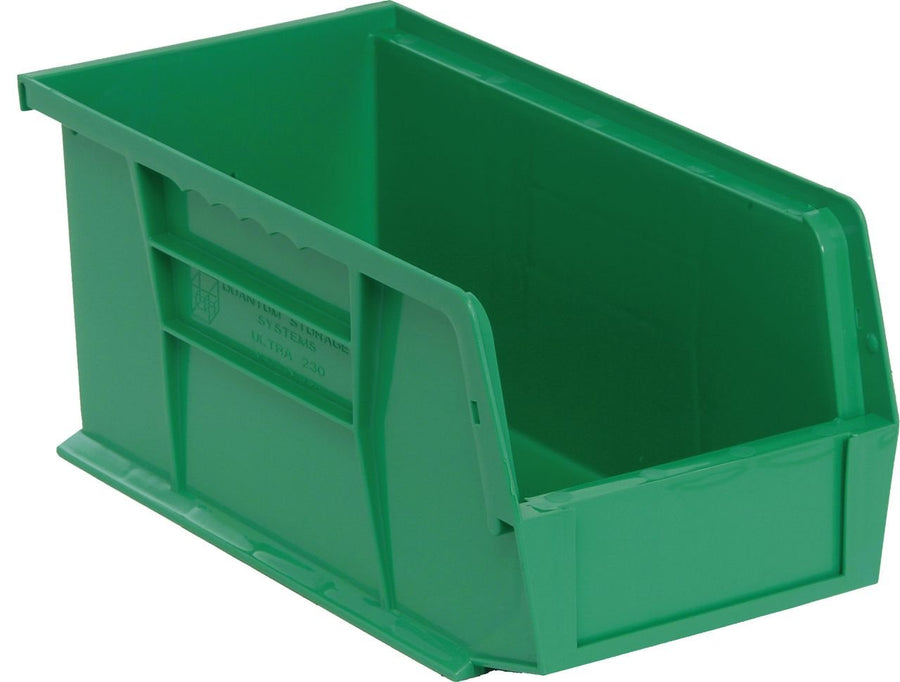 Quantum Storage Systems QUS230GN Stacking or Hanging Bin Green Carton of 12 MTESolutions