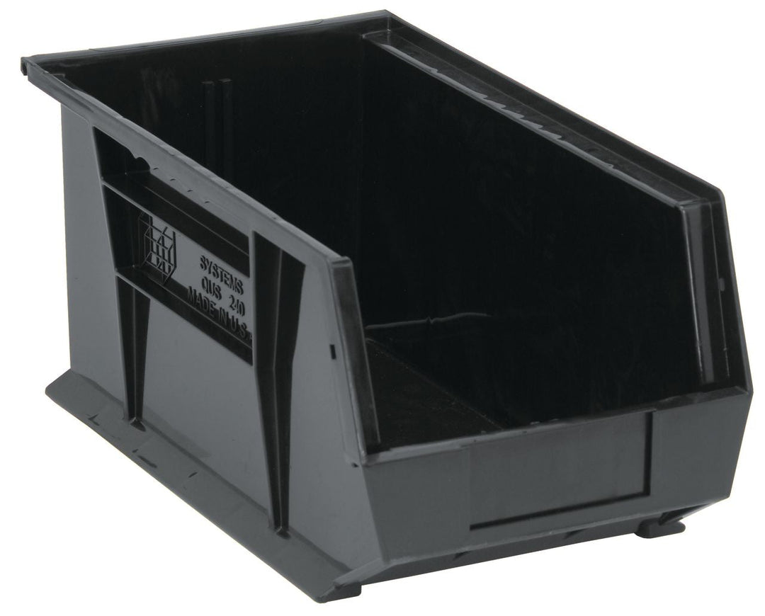 Quantum Storage Systems QUS240BK Stacking or Hanging Bin Black Carton of 12 MTESolutions